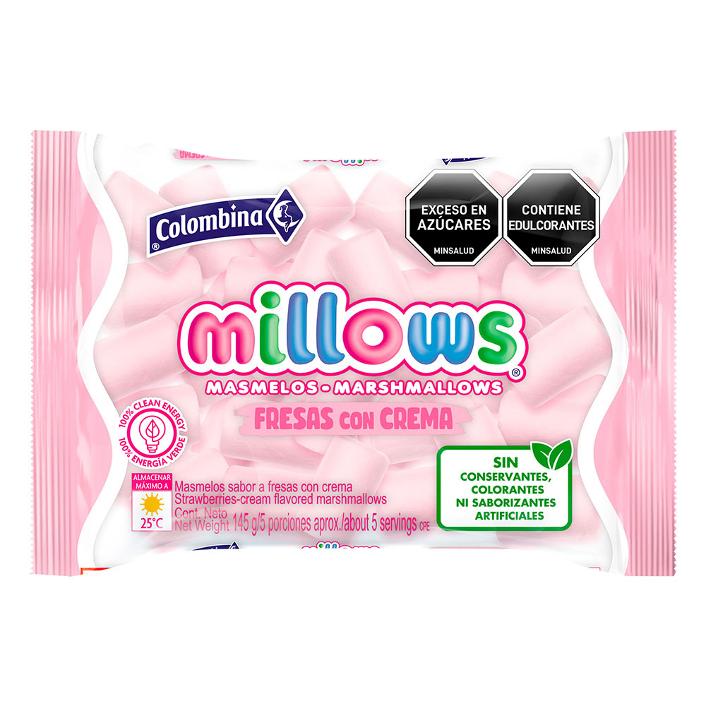 CAR.MILLOWS FRESA C/CREMA COLOMB.1x145Grs